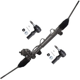 Detroit Axle Complete Power Steering Rack & Pinion Assembly + All 4 Inner & Outer Tie Rod Ends