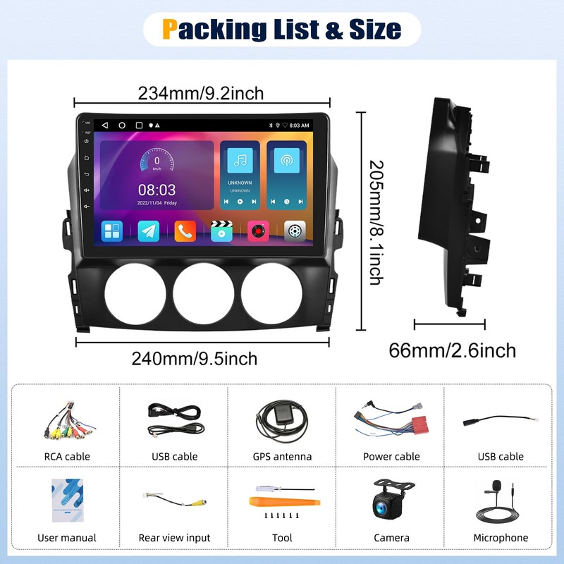 [2G+64G] Android 15 Car Stereo for Mazda MX-5 Miata 2006-2015