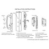 ALLYWASAI 46-02 Offset Latch Sliding Patio Door Handleset Fits 3-15/16"
