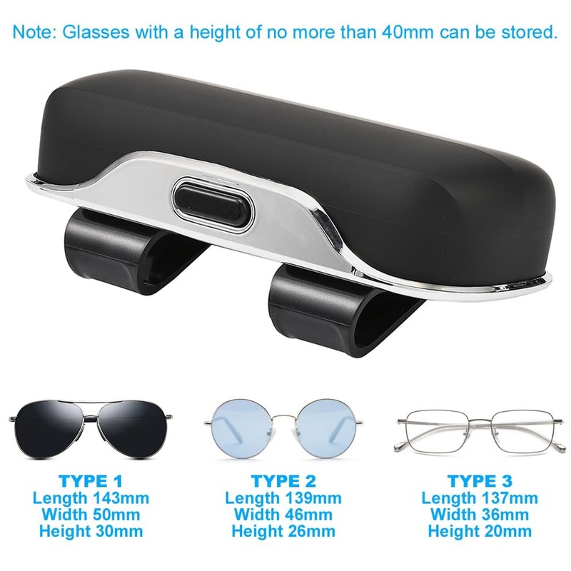 Car Sunglass Holder for Visor Clip, Universal Car Visor Glasses