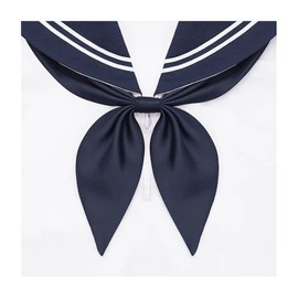 [Love Room] School Ribbon, Ribbon Tie, Uniform Ribbon, Girls, Bowtie, Sailor Uniform Decoration, Bowtie, Adjustable, Plain, Students, Uniform Accessories, Cosplay Props, blue (navy blue)