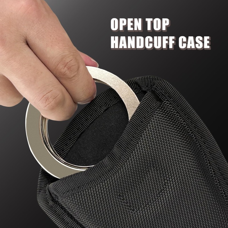 Open Top Handcuff Case, Handcuff Holder for Duty Belt, Nylon