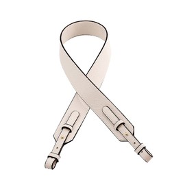 Correa de piel de grano ajustable para bolso de mano, con tornillos de cabeza de monje desmontables, cierres dorados cortos, color beige