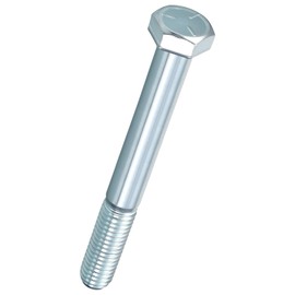 Kozelo 10 Pcs Hex Head Screws Bolts - [1/2"-13x4-1/2] Carbon Steel Grade 5 Fully Threaded Hex Tap Hexagon Head Machine Bolts Right Hand External Hex Drive, Blue White