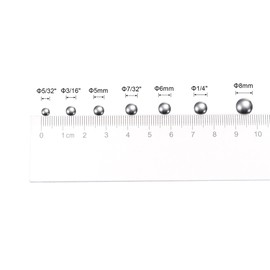sourcing map G100 Precision Bearing Balls 8 mm 316L Stainless Steel Pack of 100