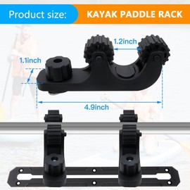 2024 Upgrade 2 PCS Extend Kayak Paddle Holder Kayak Track Mount Accessories for Holding Standard Paddle, Kayak Oar Holder Kayak Rail Accessories for anchor poles, and fishing rods