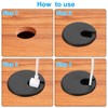 PATIKIL Cable Hole Cover, 5pcs 1.38inch/35mm Desk Wire Cord Cable