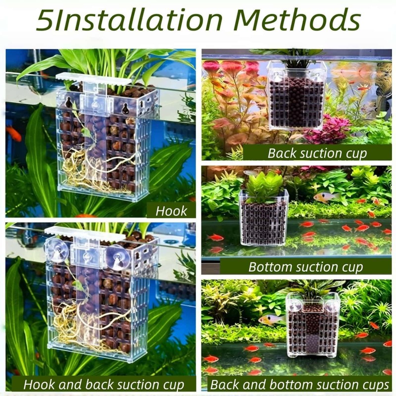 Lanxiu Aquarium Plant Holder, 4 Pcs Fish Tank Plants Holder