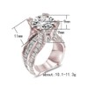 Lzz Luxury Women's 18K Rose Gold Filled White Topaz Ring