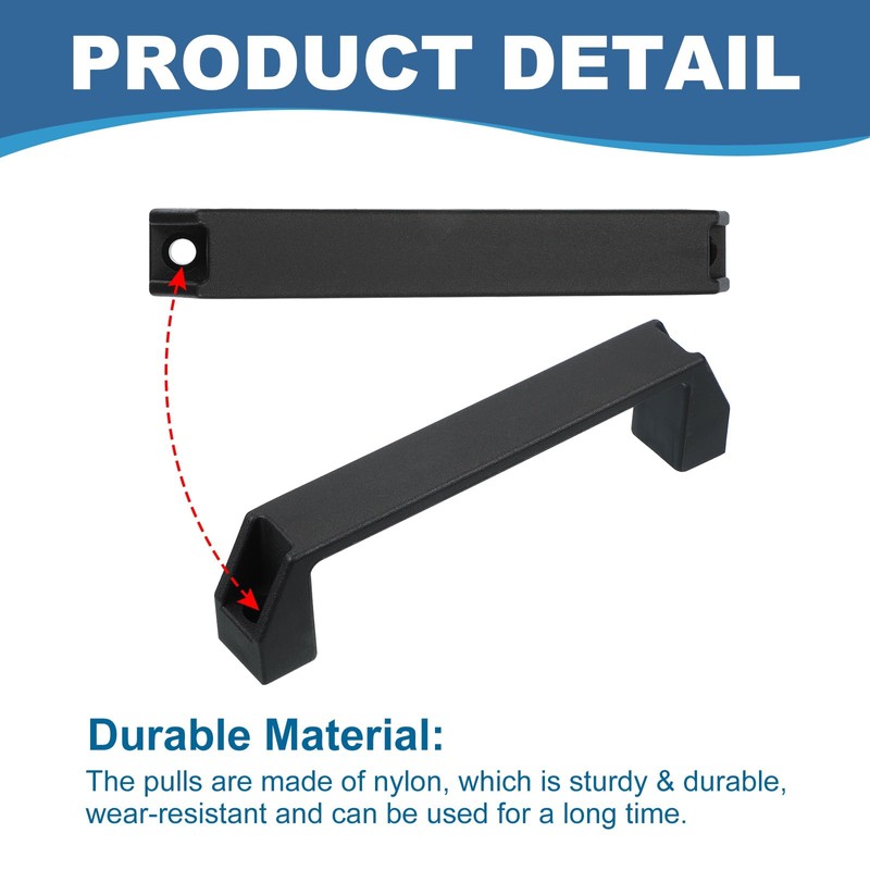 PATIKIL Plastic Pull Handles 180mm Hole Centers, 2 Pcs Square