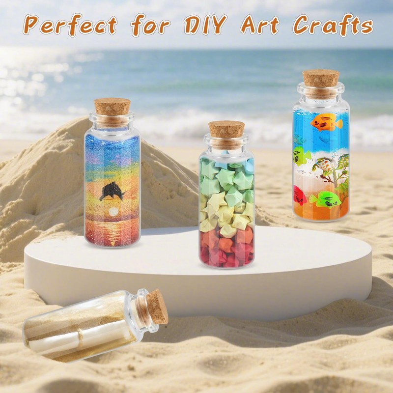 24 Pcs 30ml/1oz Glass Bottles Transparent Mini Glass Vials Empty