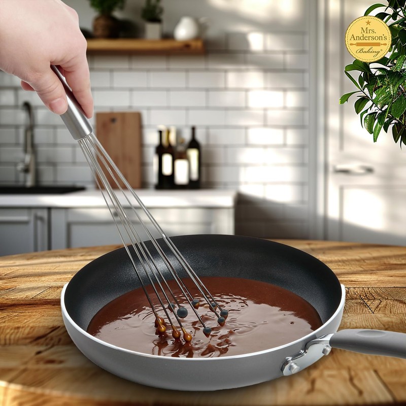 Mrs. Anderson’s Baking Non-Stick Ball Whisk, Stainless Steel with Silicone