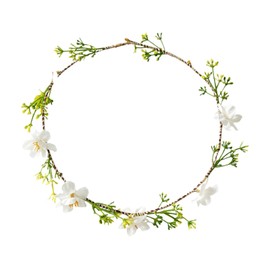 Colcolo Floral Headband Flower Crown Handmade Teens Kids Boho Flower Garland for Birthday Seaside Holiday Snapshots Beach Photo Props, small white flowers