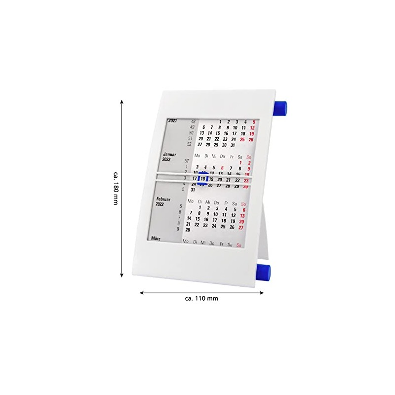 Truento 3-Month Desk Calendar for 2 Years (2024 & 2025)