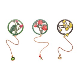 Rose-Samira Metal Creative Bookmark,Chinese Style Unique Vintage Series,Gift for Reader,Student (Flower Story-C)