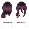 Probeauty Short Purple Anime Wig Deep Purple Wig for Women