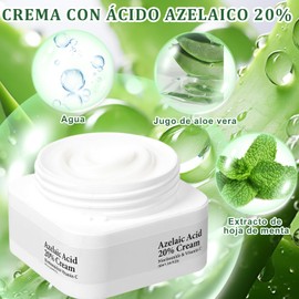 GIVOOBE 2PCS Crema Ácido Azelaico, Suero Ácido Azelaico, Sérum Facial con 20% de Ácido Azelaico, Calma la Piel y Atenúa las Cicatrices del Acné, Textura ligera
