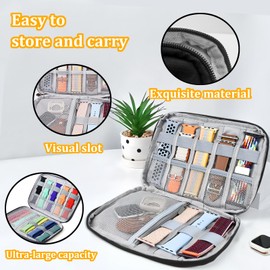 WisePoint Waterproof Watch Band Storage Case, Oxford Cloth Watch Band Organizer Portable Watch Strap Holder with 8 Watch Bands Slots (black)