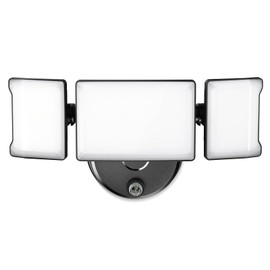 Olafus 60W Flood Lights Dusk to Dawn Outdoor Lighting, IP65 Waterproof LED Security Light with Photocell, 6000LM Dusk Dawn Outside Light, 6500K Black Exterior Floodlight for Yard Garden Porch