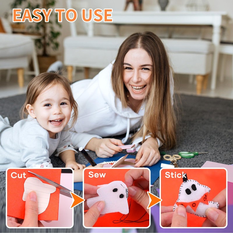 HTVRONT Felt Sheets for Crafts - 9 Pcs 8x12 Red