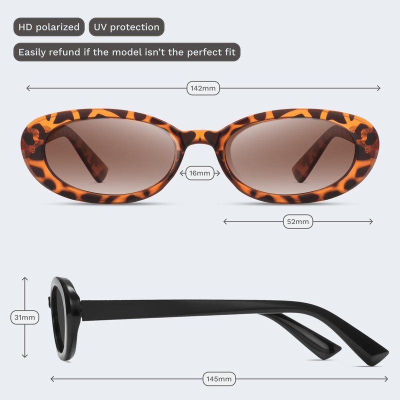 miyya Sunglasses Black+Leopard/Beige DK005