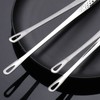 24/28CM Stainless Steel Kitchen Straight Grill Tweezers BBQ Food Tongs