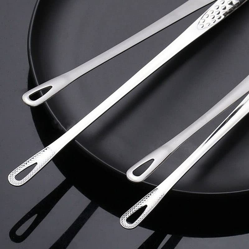 24/28CM Stainless Steel Kitchen Straight Grill Tweezers BBQ Food Tongs