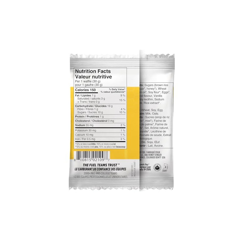 Honey Stinger Waffle Energy Wafle Energético Orgánico 30gr Caja con