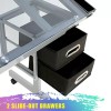 Segawe Drafting Table Station Drawing Desk Craft Station Glass Top