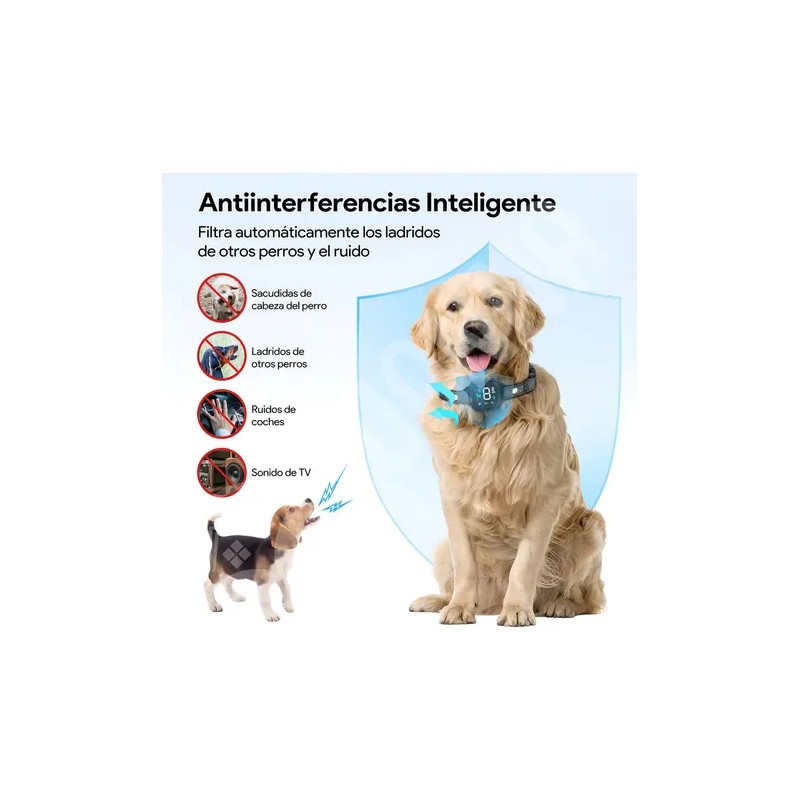 Antiladrido Perro Entrenamiento Collar Eléctrico Automático Color Negro