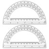Unjoo Plastic Protractor Math Protractors 180 Degrees for Geometry Classroom