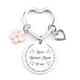 Bluckincle Best Bonus Mum Gifts New Mum Gifts Keyring Stepmum Gift Mother in Law Gift Stepmother present Mother in Law Mothers Day present Birthday for Stepmom Bonus Mom