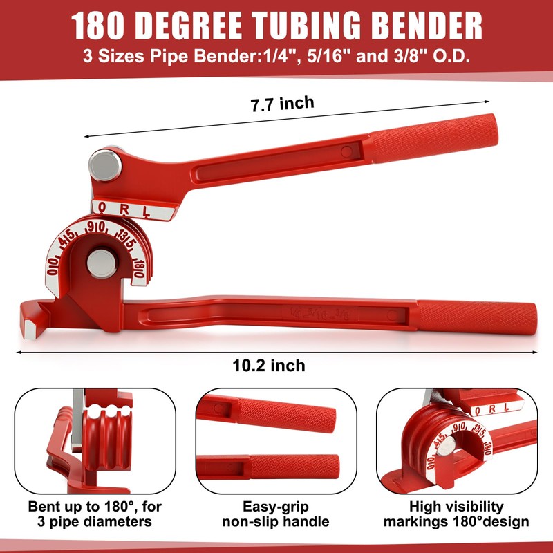 Lingvee 7 Pcs Eccentric Tubing Flaring Tool Kit 7 Dies