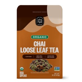 FGO Organic Chai Tea, 16 Ounce Loose Leaf Bulk Resealable Bag, Packaging May Vary (Pack of 1)