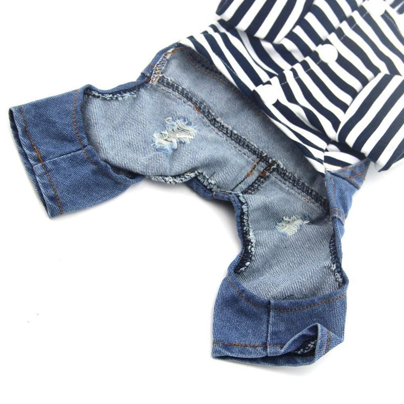 Dog Clothes Hooded Denim Jacket Summer Breathable Spring Autumn Thin
