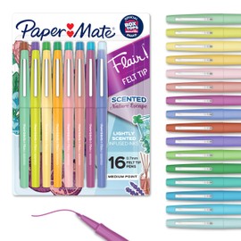 Paper Mate Paper Mate Flair Nature Escape Scented Felt Tip Pens, Medium Point (0.7mm), Assorted Colors, 16-count (Perfect for journaling, writing, coloring, and teacher supplies)