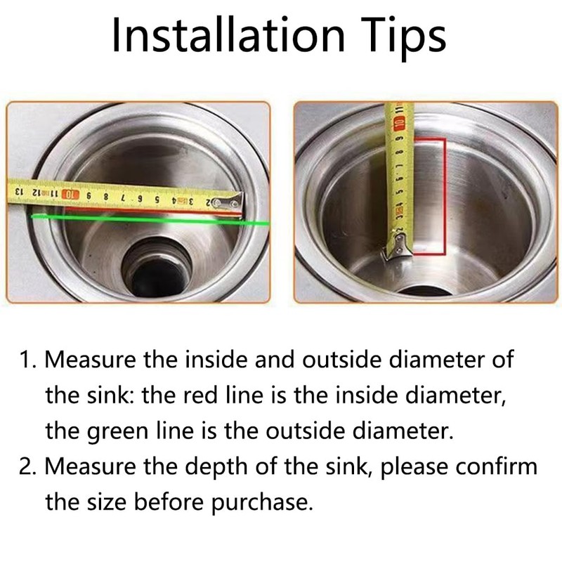 Sink Drain Strainer, 2Pcs Stainless Steel Kitchen Sink Filter Mesh