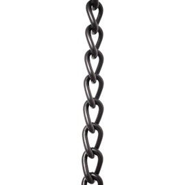RCH Hardware CH-S54-14L-BLK-3 Steel Clock Chain, Black (3 Feet)