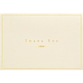Gold and Cream Thank You Notes (Stationery, Note Cards, Boxed Cards) (Note Card Series)