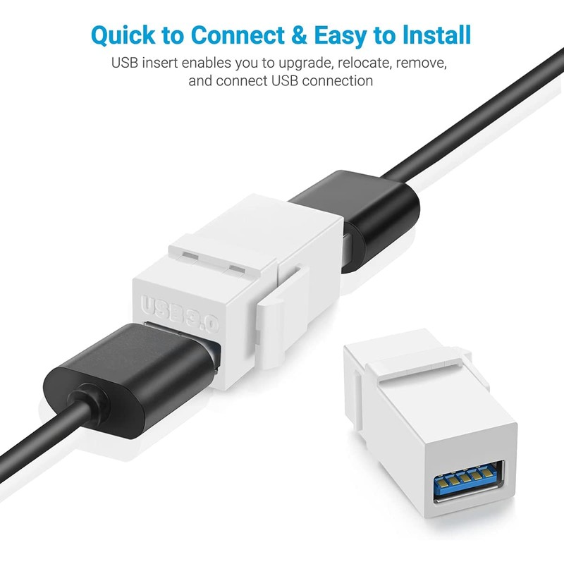 URWOOW USB 3.0 Keystone Jack Inserts (2 Pack)