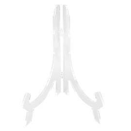 Akozon Round Acrylic Display Stand for Clock, Certificate Frame, and Deco Items - Clear Wall-Mounted Holder for Home & Office Decor