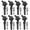 OYEAUTO Ignition Coil Pack Iridium Spark Plug Pack DG508 Set