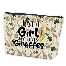 Azteoiz Cute Giraffe Makeup Bag Giraffe Gifts Cosmetic Travel Bag Decor Stuff for Animal Lovers Women Breeder Coworker Girls Sister Best Friend Female for Christmas Birthday
