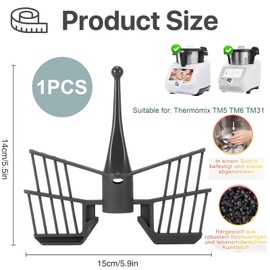 YanBous Versatile Butterfly Stirrer for TM31, TM5, TM6 - Ideal for Protein, Creams and More, Easy Cleaning, Robust ABS Plastic