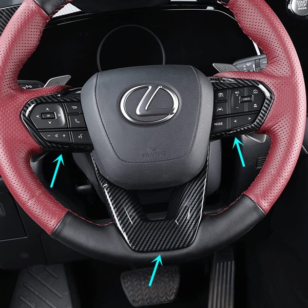 CYAuto Interior Steering Wheel Cover Button Trim for Lexus NX250