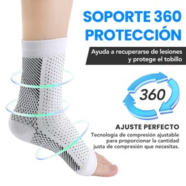 6 Pares Calcetines de neuropatía,Calcetines de Compresión,Tobilleras Deportivas de Compresión,Soporte Tobillo Elástico Transpirable para Hombre/Mujer,Alivio Fascitis Plantar,Prevención de Torceduras(S/M)