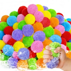 140 Pcs Reusable Water Balls,Water Games Toys Sponge Soaker Balls,Outdoor Water Balloons for Boys,Girls,Summer,Pool,Beach,Party(7 Bright Colors, with Mesh Bag)