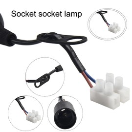 RecDec 4 Pack Pigtail Lamp Socket Temporary Lamp Base with Screw Type Quick Connect Terminal Wire Light Socket Holder for E26 Light Bulbs Ceiling Lights Garage Construction Project Lighting Indoor