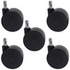 Set of 5 universal castors T533, office chair castors, chair