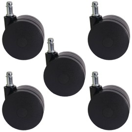 Set of 5 universal castors T533, office chair castors, chair castors, 150 kg load capacity, heavy duty diameter 11 mm